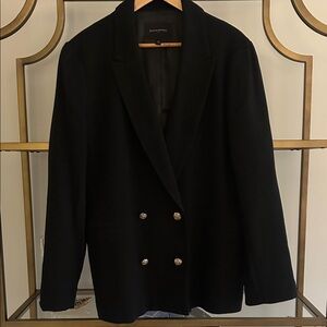 Banana Republic Classic Black Blazer with Gold Buttons